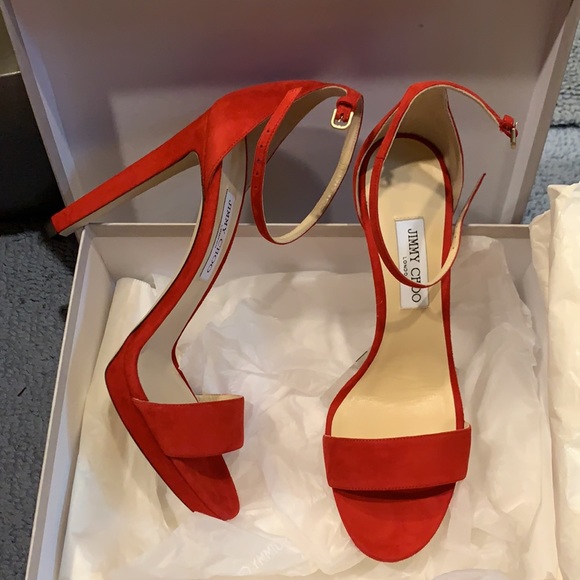 Jimmy Choo Shoes - Jimmy Choo “Misty 120” Red Suede Stiletto